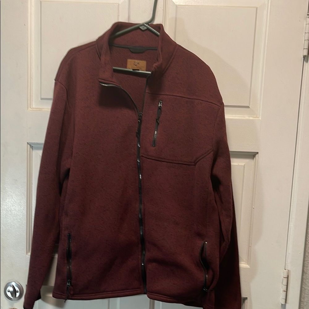 Outdoor Life Red Zip Up Sweater